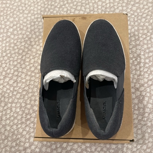 Vince Women's Warren Flannel Wool Platform Sneaker Slip On Grey US 8.5 - Picture 6 of 6